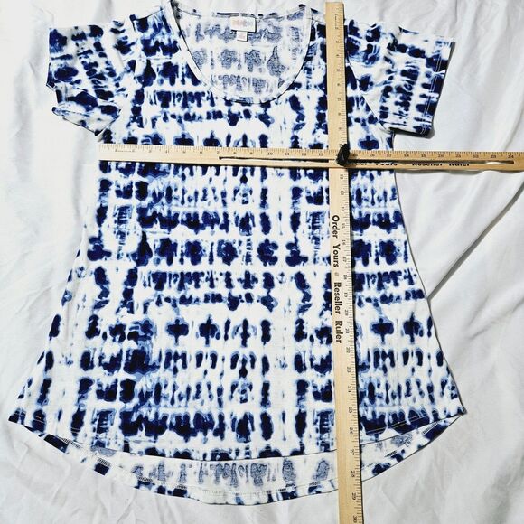 LuLaRoe Womens Top Multi-Color Size Small Polyester Blend Short Sleeve Pullover - Picture 3 of 12